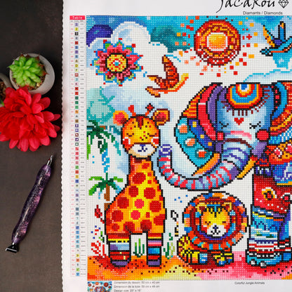 Diamond Painting - COLORFUL JUNGLE ANIMALS