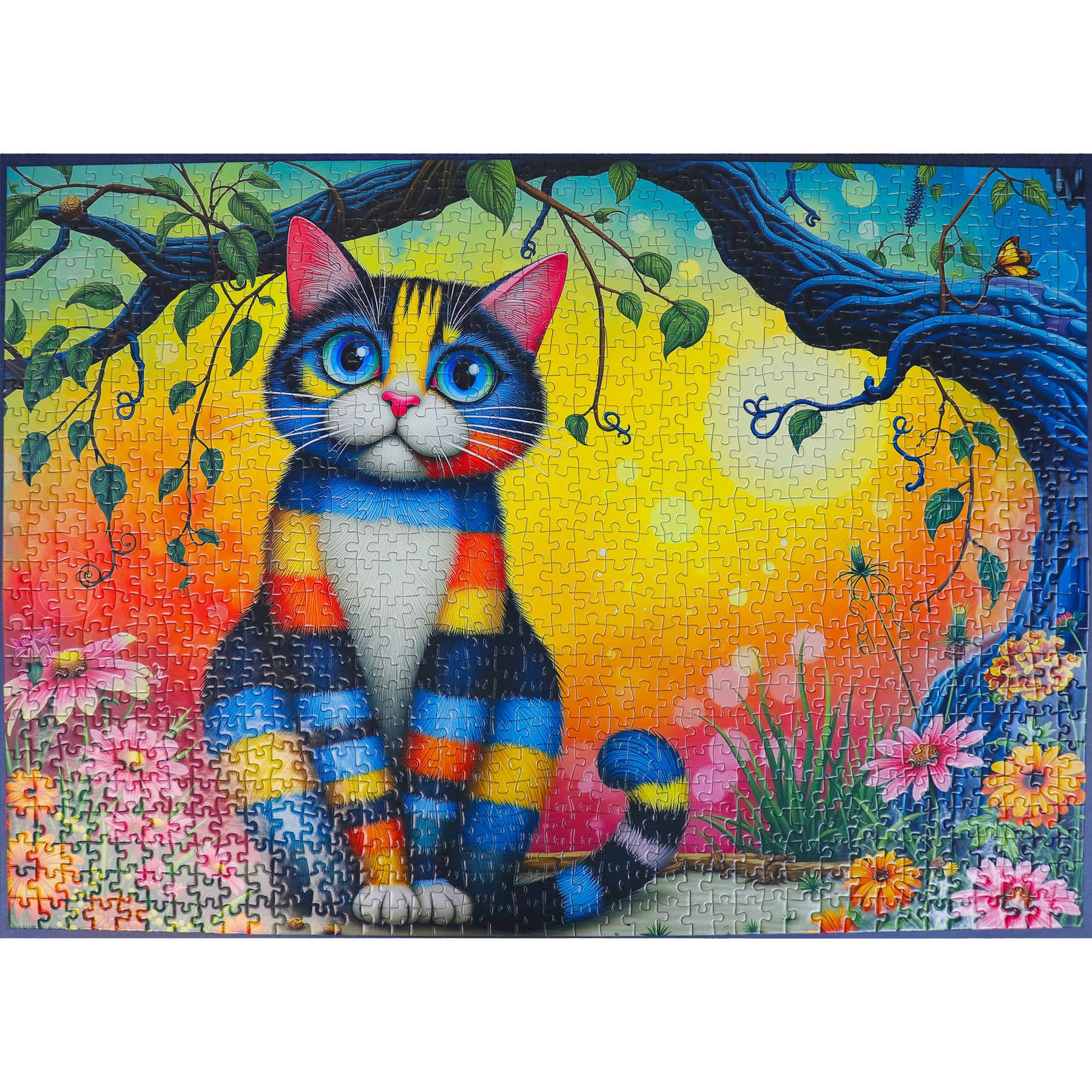 Puzzle - COLORFUL STRIPED CAT