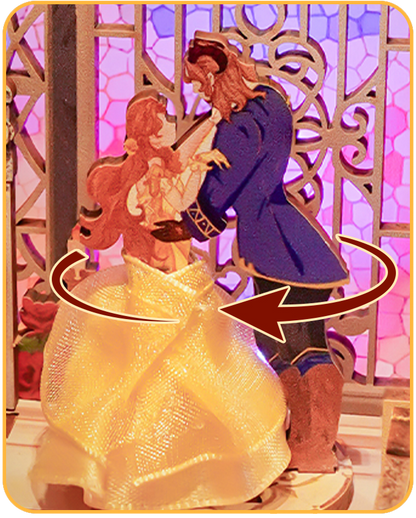 MINI-décor de bibliothèque - LA BÊTE ET LA BELLE