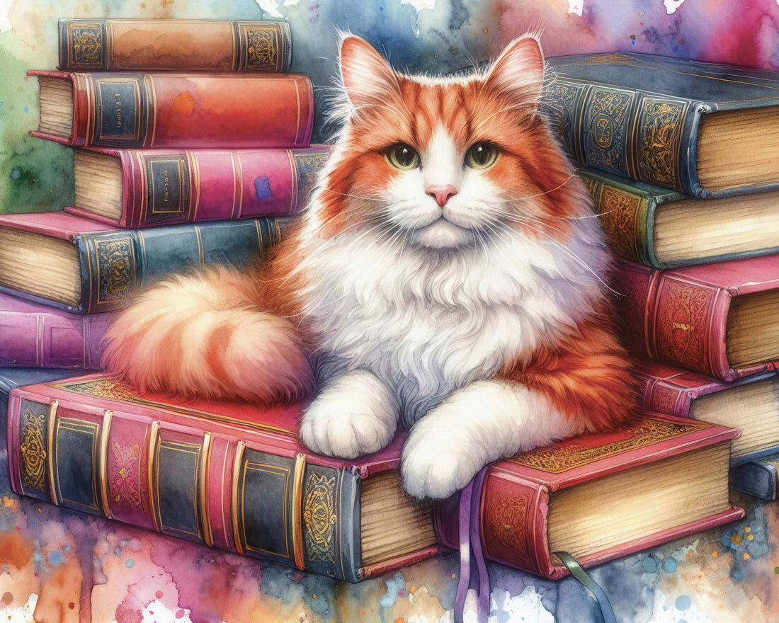 Broderie de diamant RONDS - CATS & BOOKS