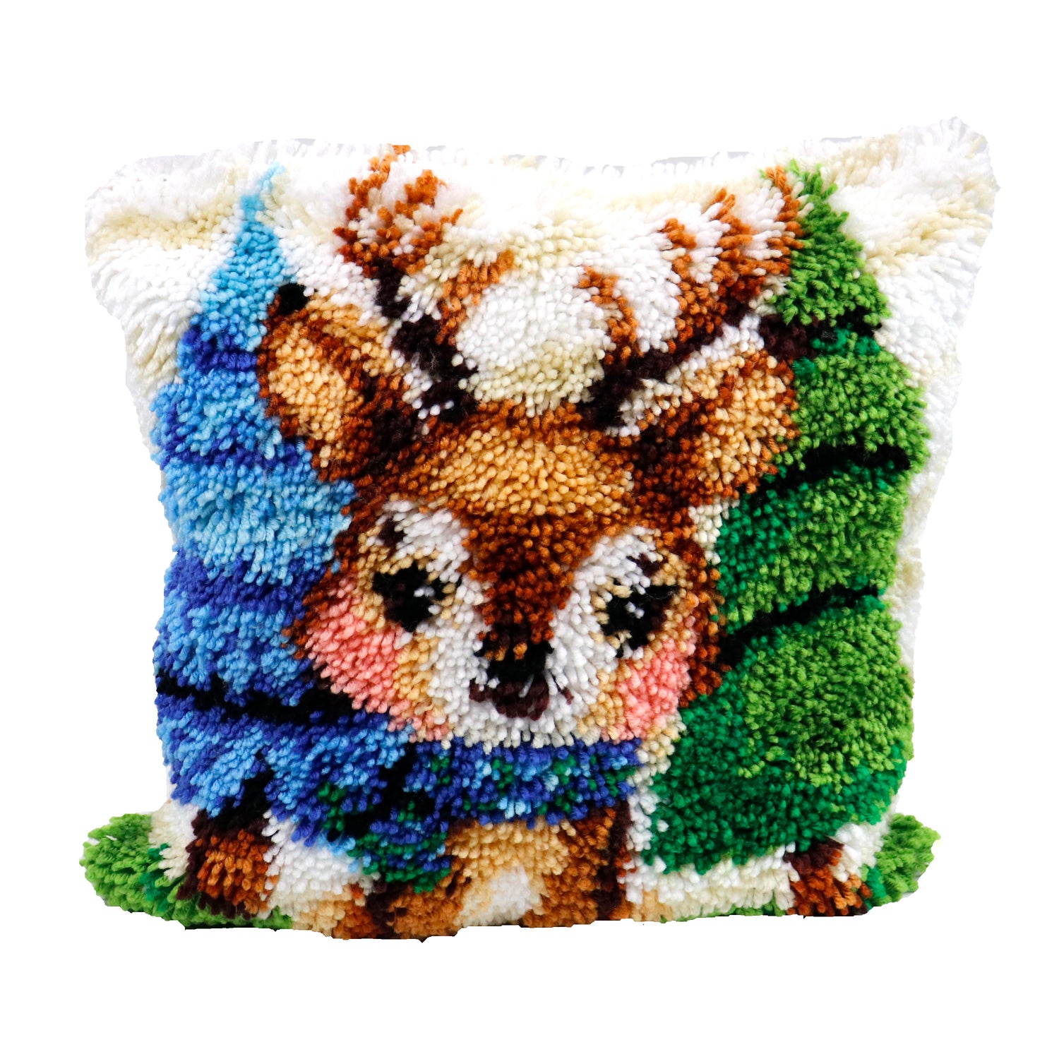 Latch Hook - Throw Pillow Cover Kit - FAWN