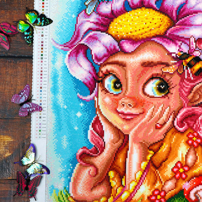 Diamond Painting ROUND - FAIRY FLORI