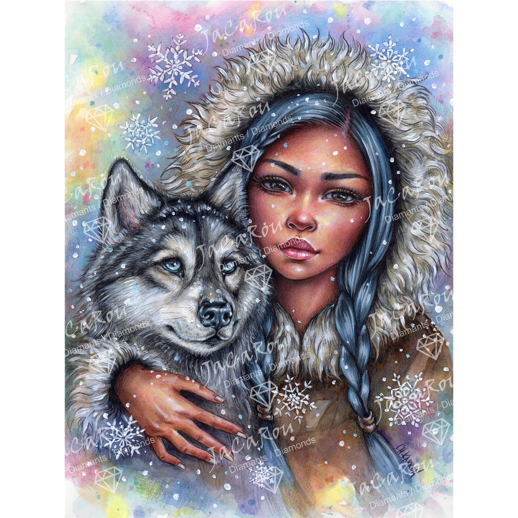 Diamond Painting DELUXE - FIRST SNOW