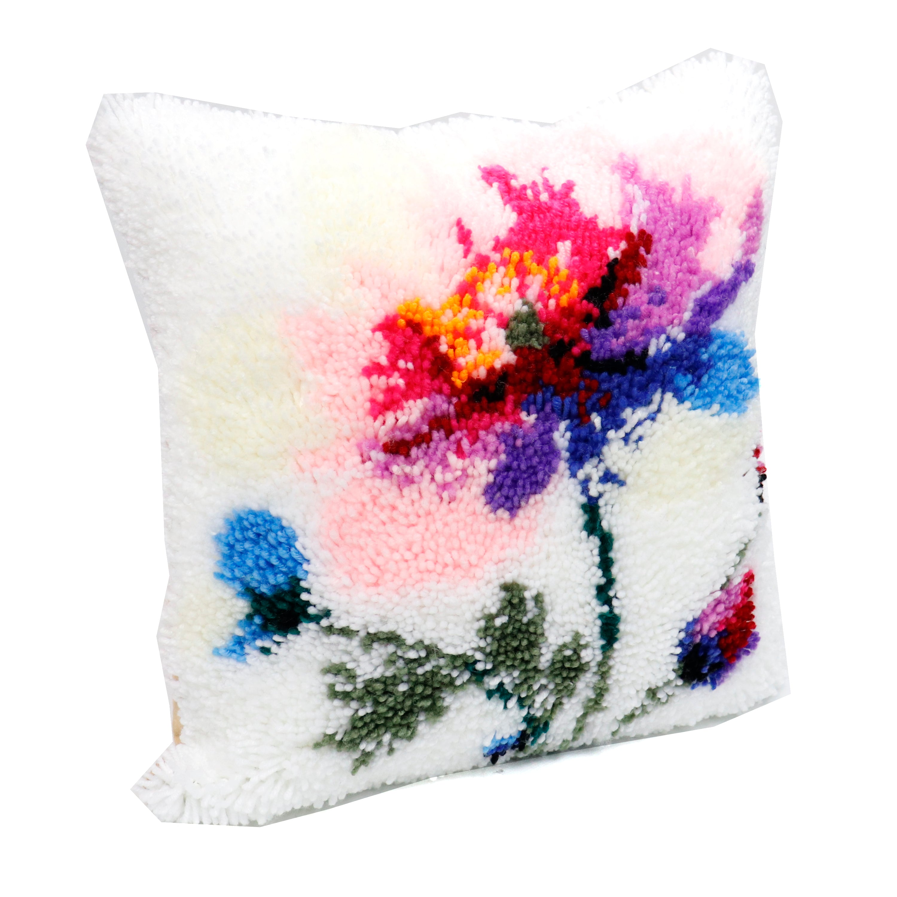 Points noués - Housse de coussin - FLEUR