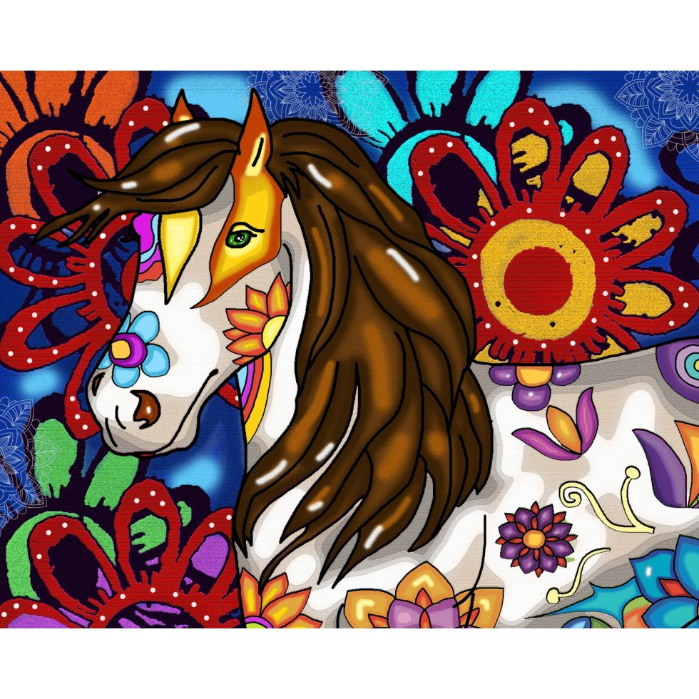 Diamond Painting - FLOWER HORSE