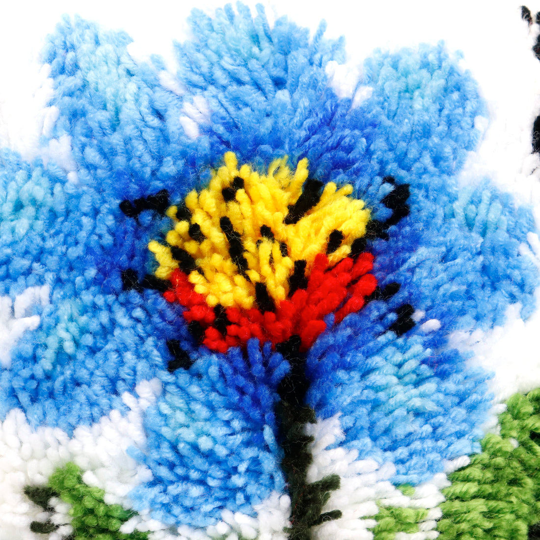 Points noués - Housse de coussin - POT DE FLEUR