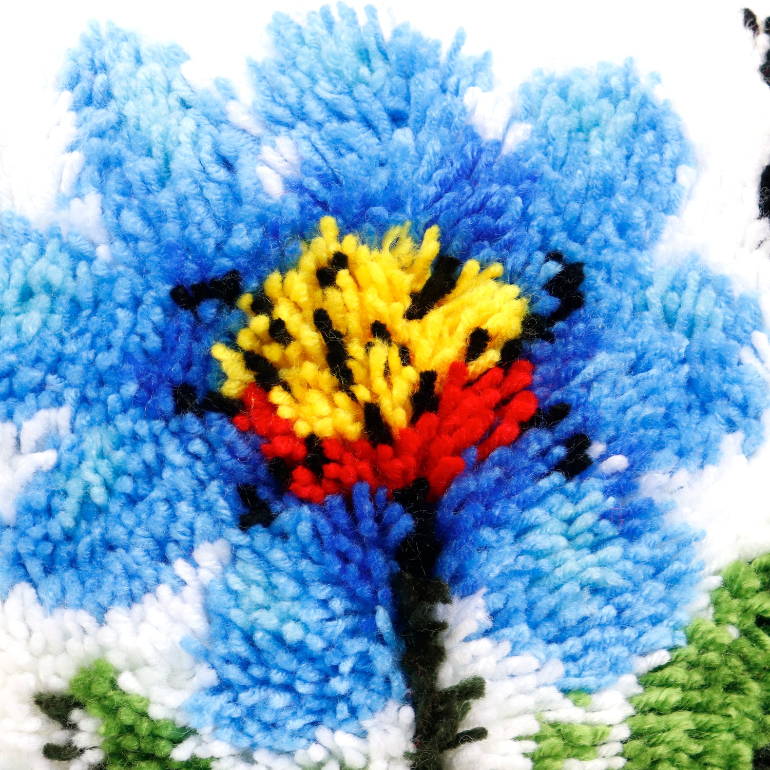 Points noués - Housse de coussin - POT DE FLEUR