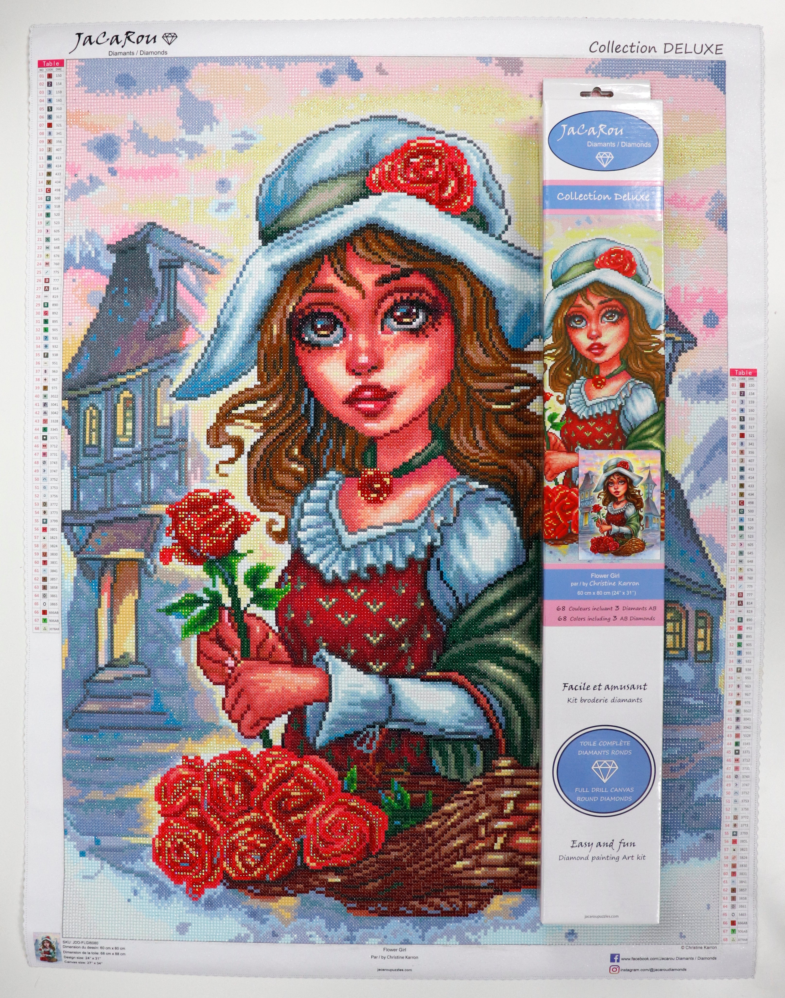 Diamond Painting DELUXE - FLOWER GIRL