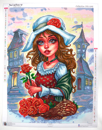 Diamond Painting DELUXE - FLOWER GIRL