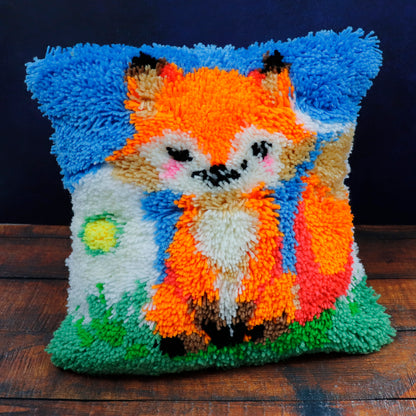 Points noués - Housse de coussin - RENARD