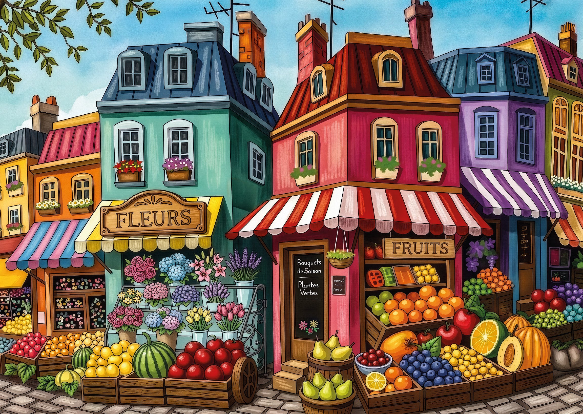 Casse-Tête FRUIT &amp; FLOWER CORNER SHOP