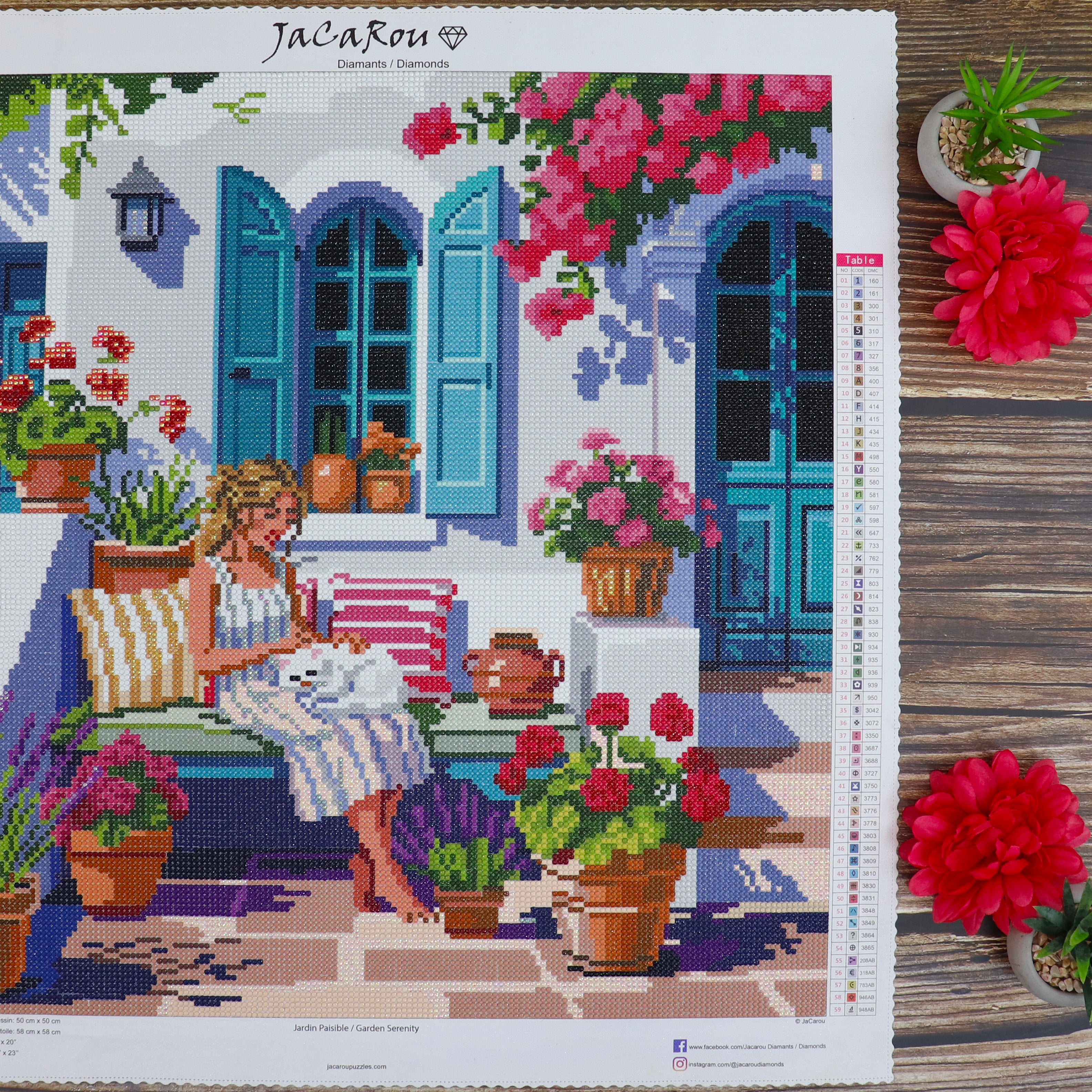 Broderie de diamants RONDS - JARDIN PAISIBLE