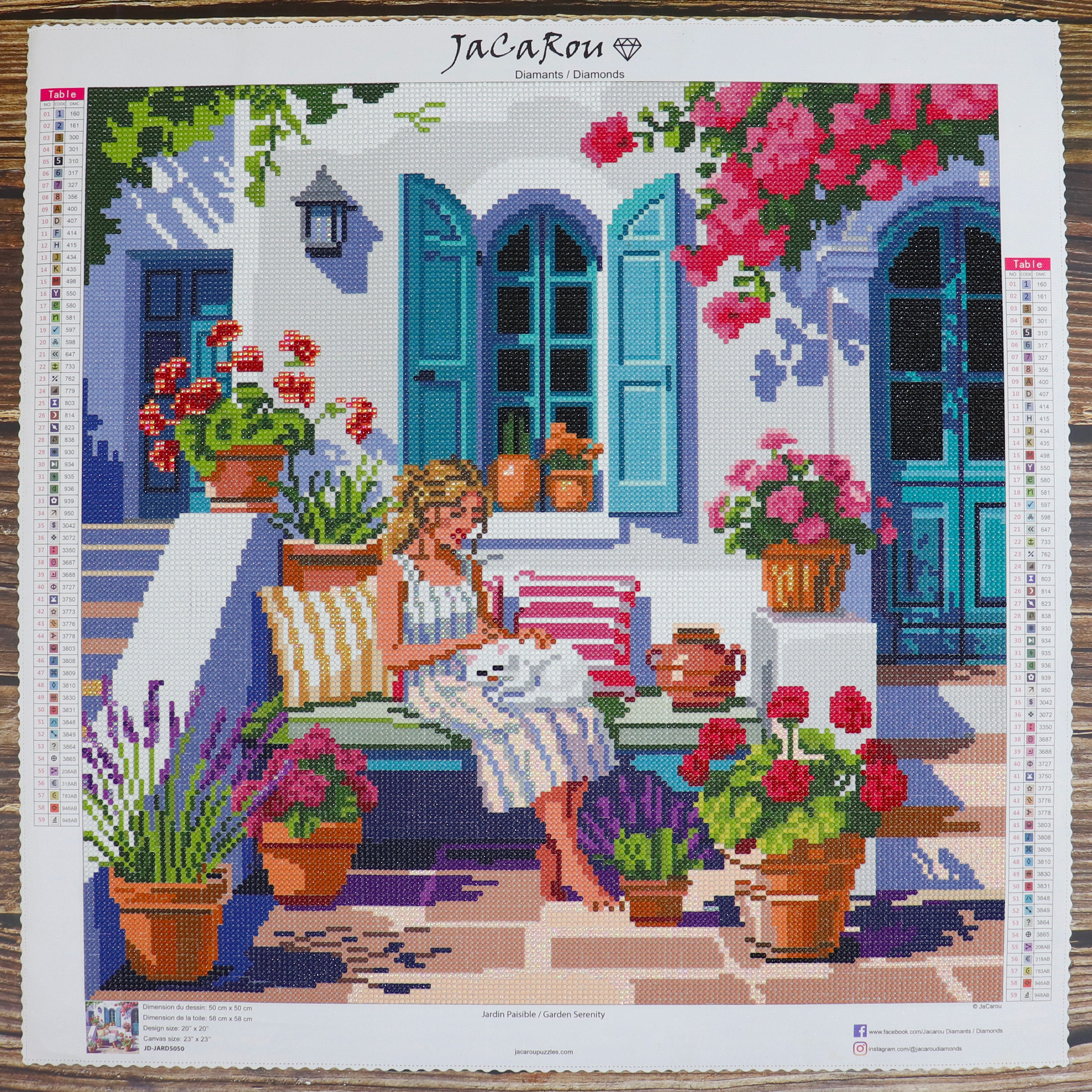 Broderie de diamants RONDS - JARDIN PAISIBLE