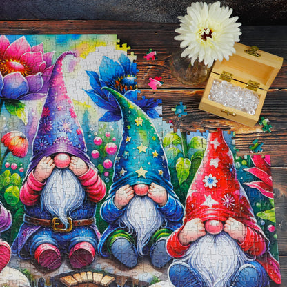 Puzzle - GNOMES AMONG FLOWERS