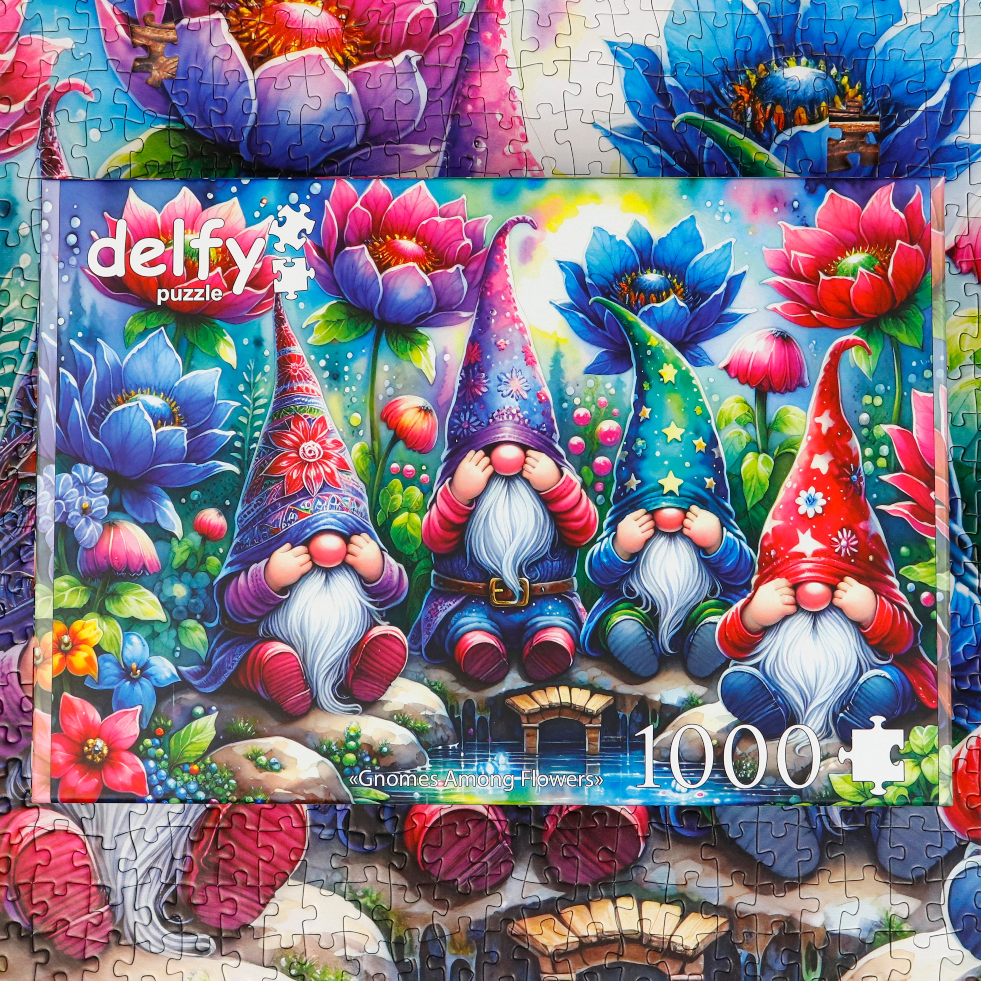 Puzzle - GNOMES AMONG FLOWERS