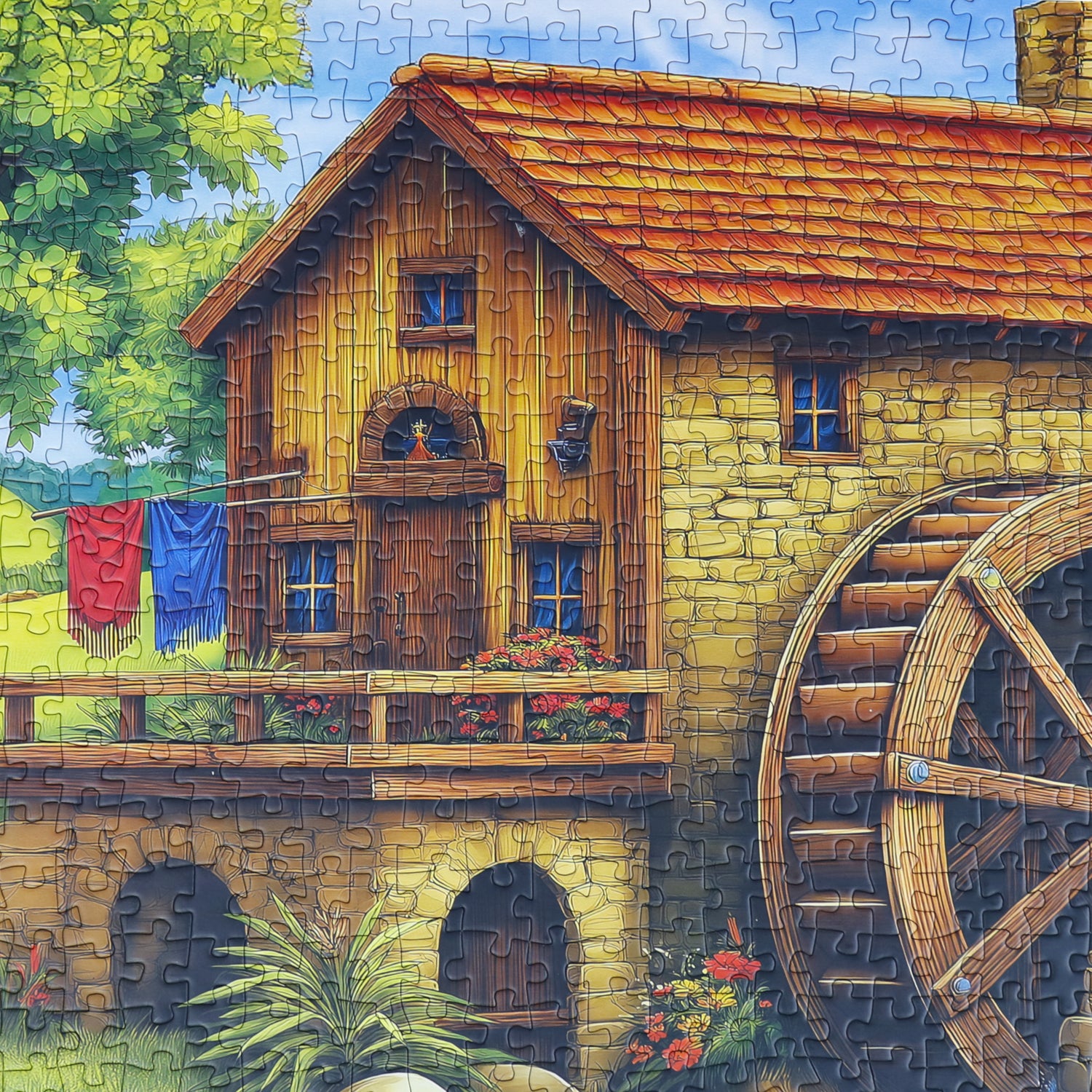 Puzzle - GOLDEN WATERMILL AFTERNOON