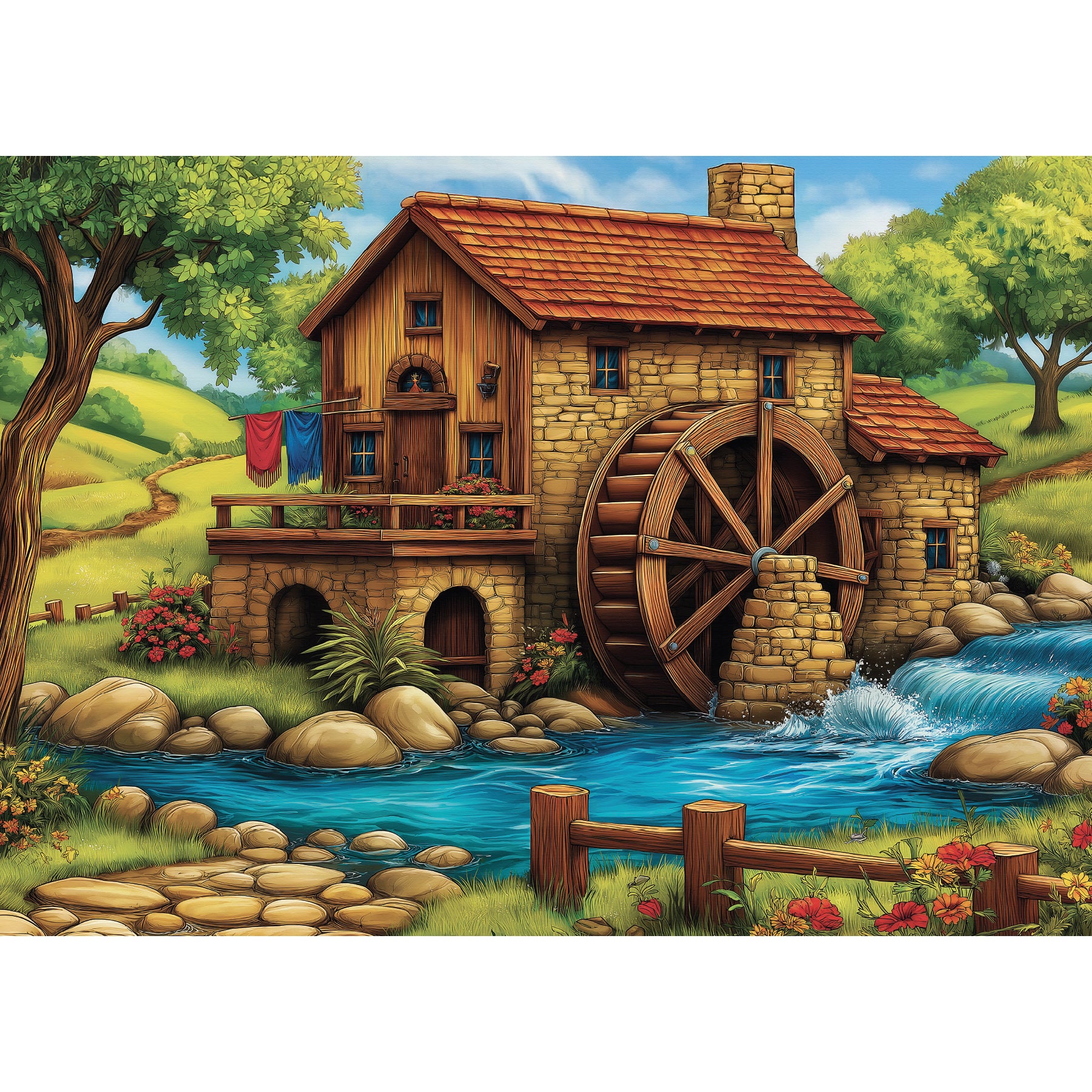 Puzzle - GOLDEN WATERMILL AFTERNOON