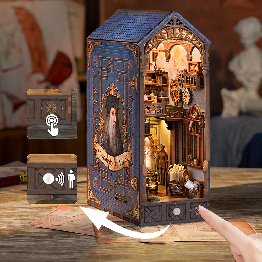 MINI-décor de bibliothèque - LEONARDO DA VINCI