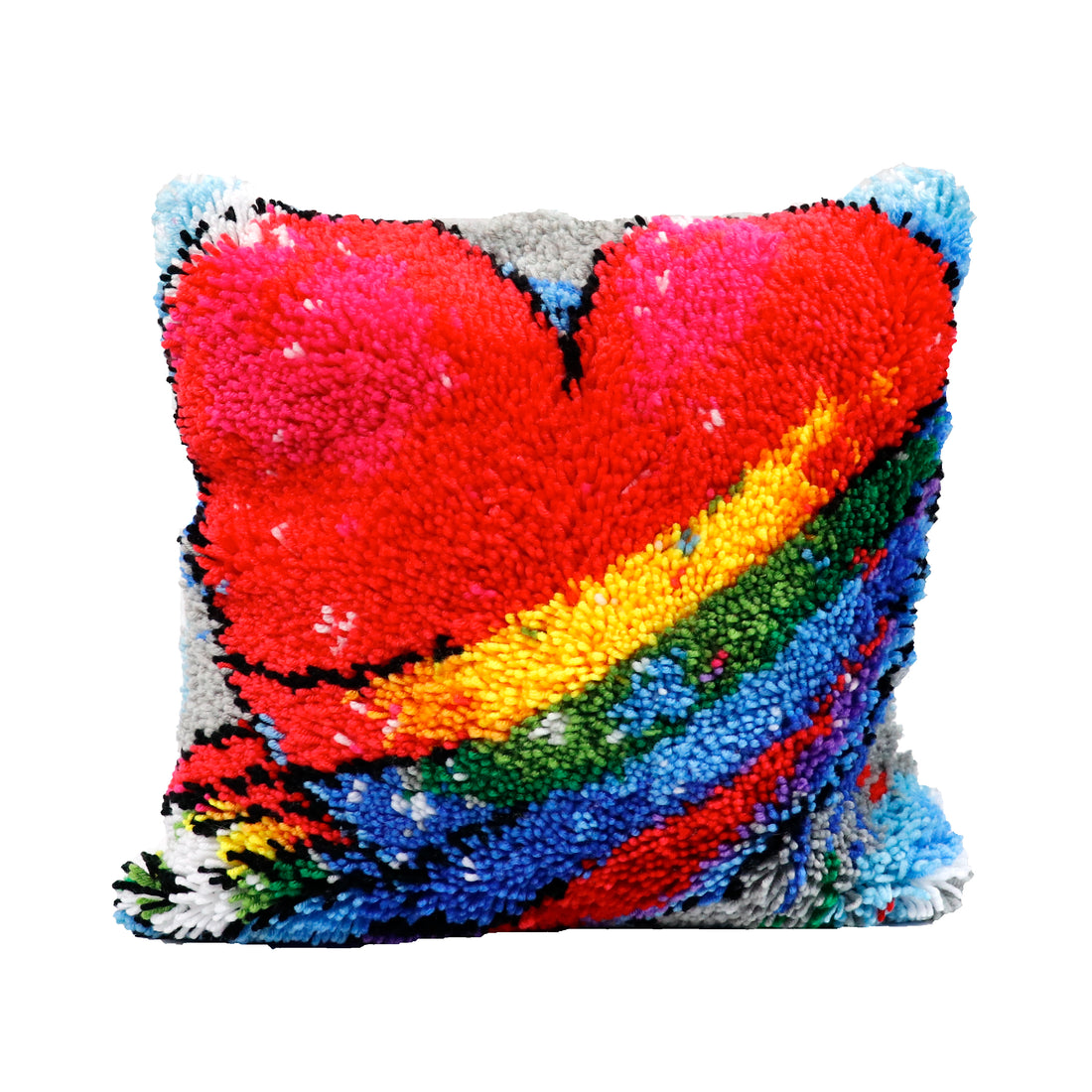 Latch Hook - Throw Pillow Cover Kit - HEART