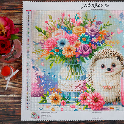 Diamond Painting - SWEET HEDGEHOG LOVE