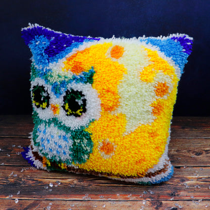 Points noués - Housse de coussin - HIBOU