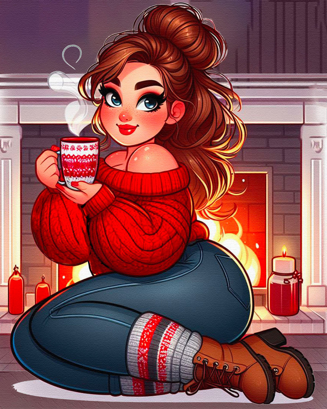Broderie de diamant RONDS - HOT CHOCOLATE