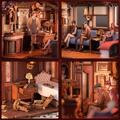 MINI-décor de bibliothèque - LE MYSTÈRE DU TRAIN