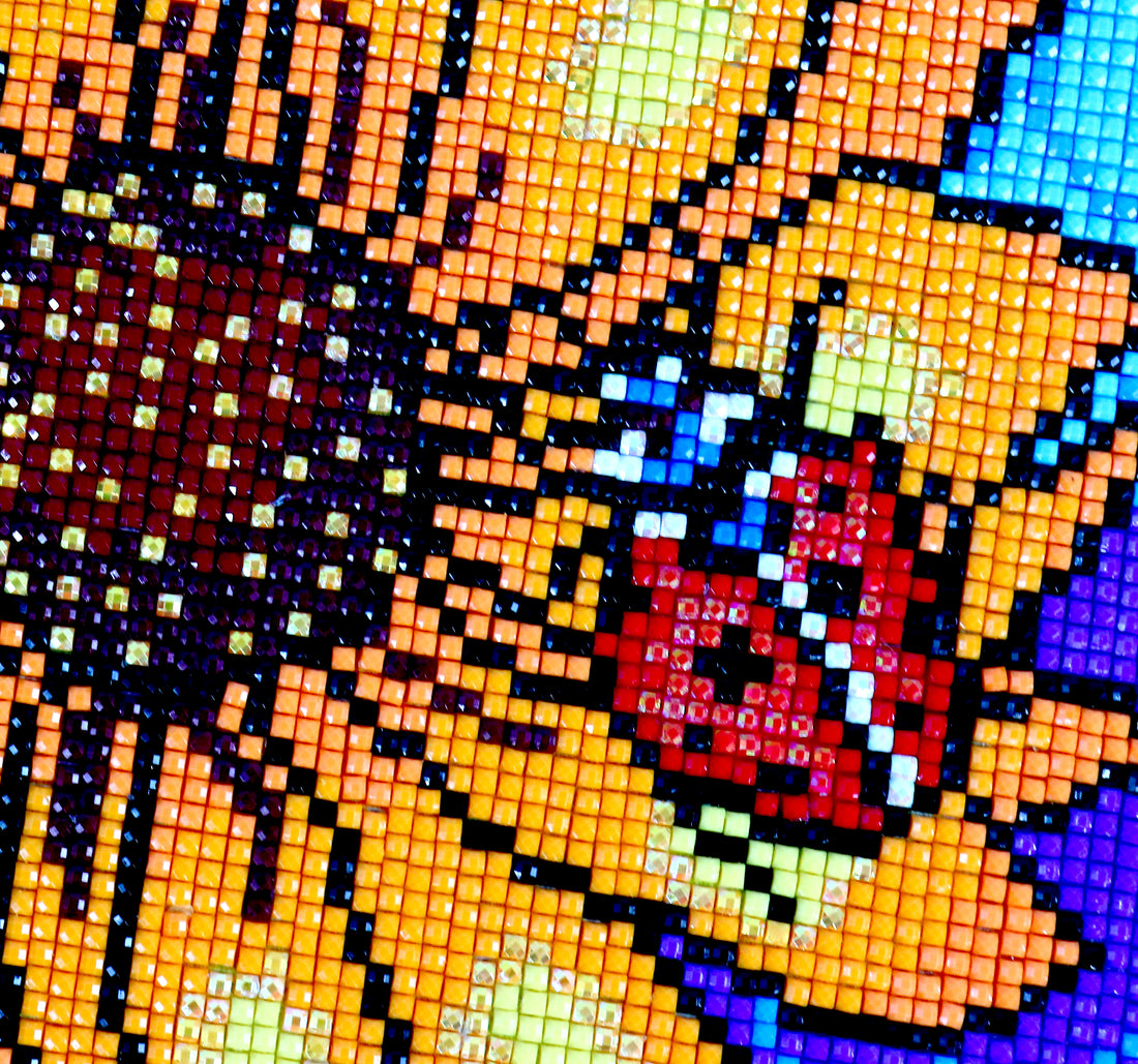 Broderie de diamant CARRÉS - TOURNESOLS