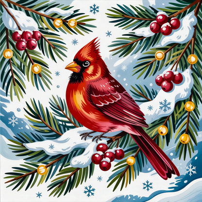 Broderie de diamant RONDS - CARDINAL DES NEIGES