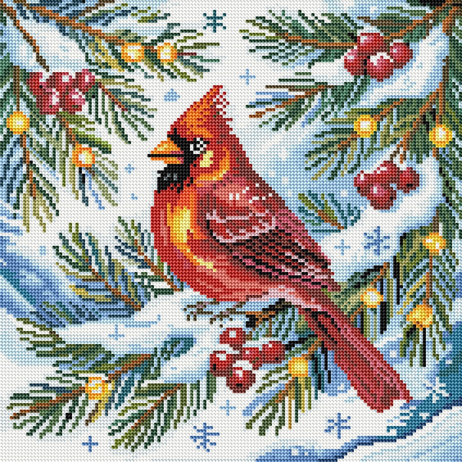 Broderie de diamant RONDS - CARDINAL DES NEIGES