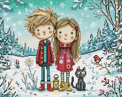 Diamond Painting - SNOWY DAY DUO 