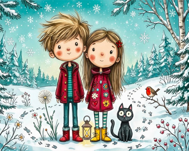 Diamond Painting - SNOWY DAY DUO 