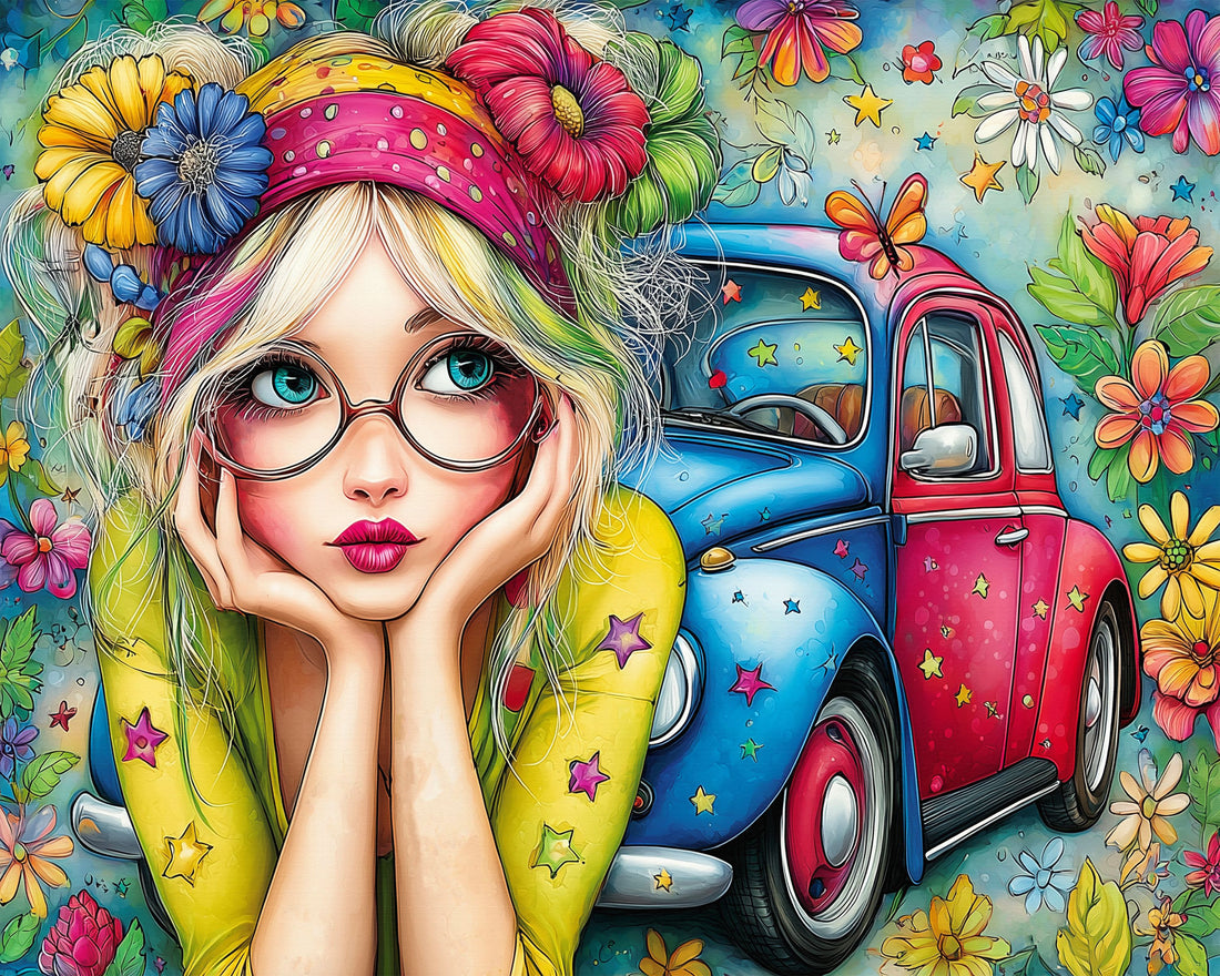 Broderie de diamant RONDS - HIPPIE