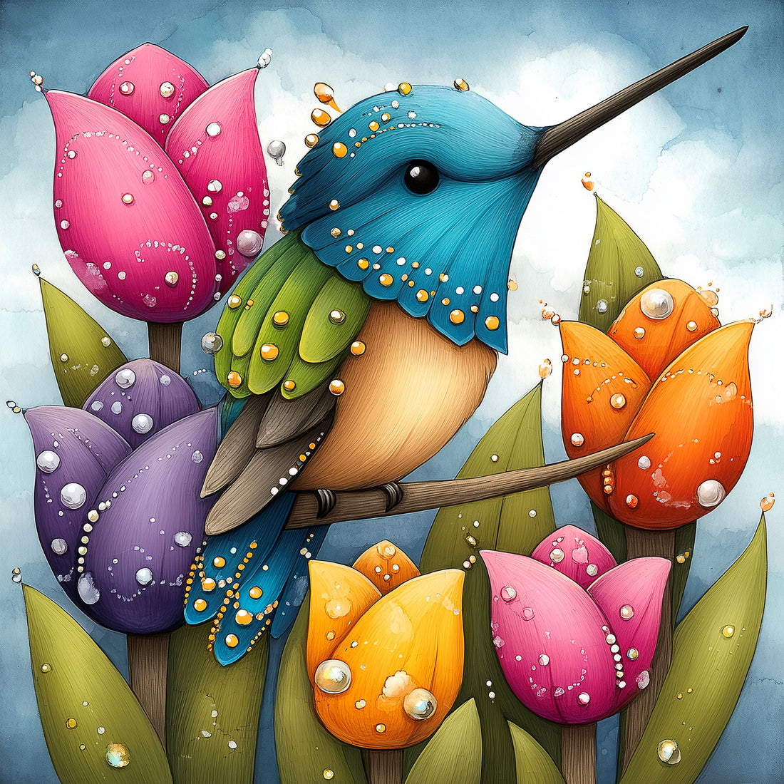 Diamond Painting - HUMMINGBIRD