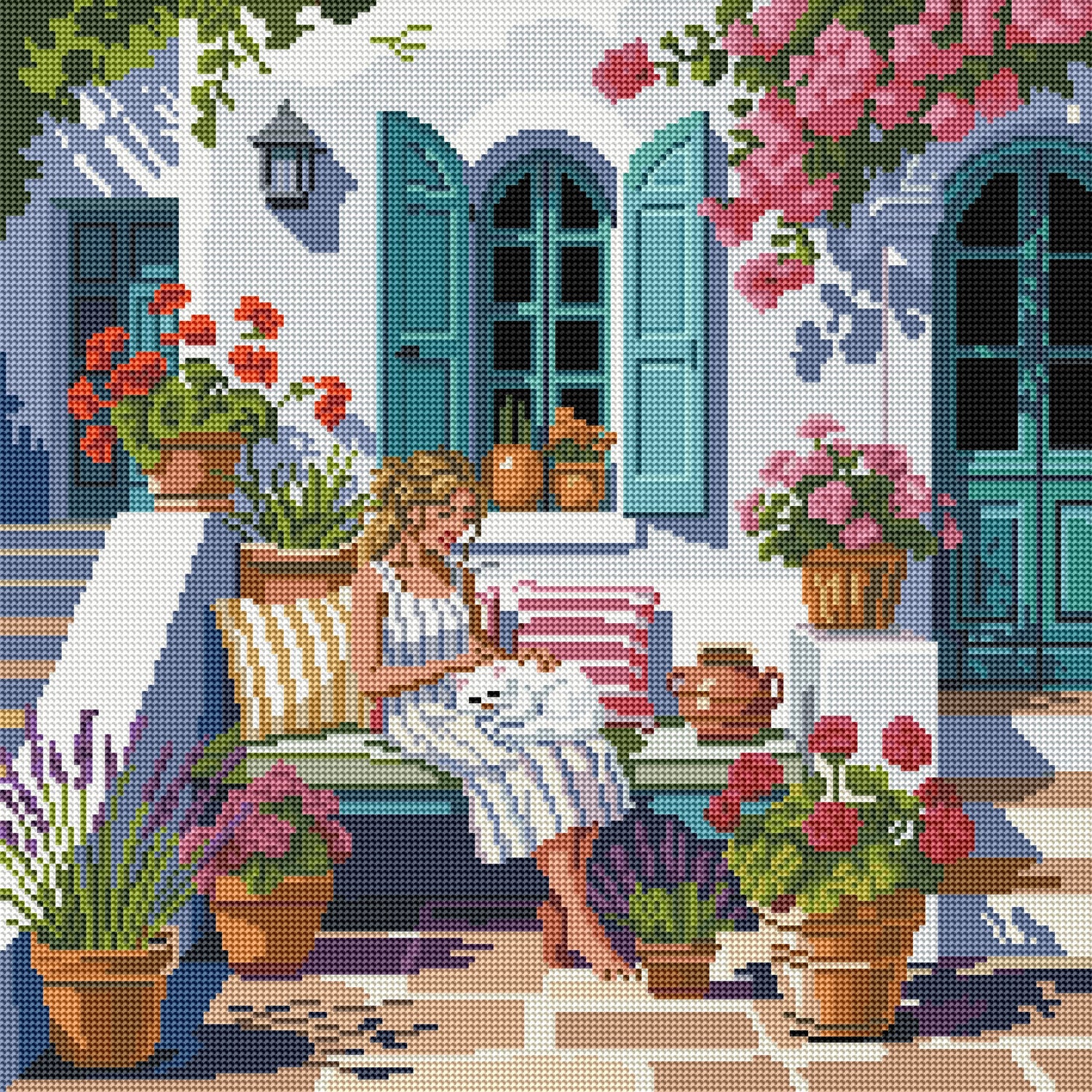 Broderie de diamants RONDS - JARDIN PAISIBLE