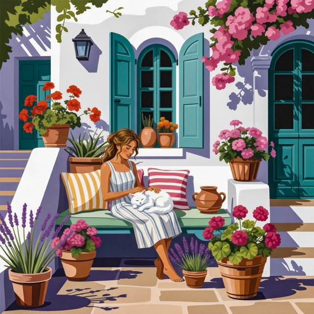 Broderie de diamants RONDS - JARDIN PAISIBLE