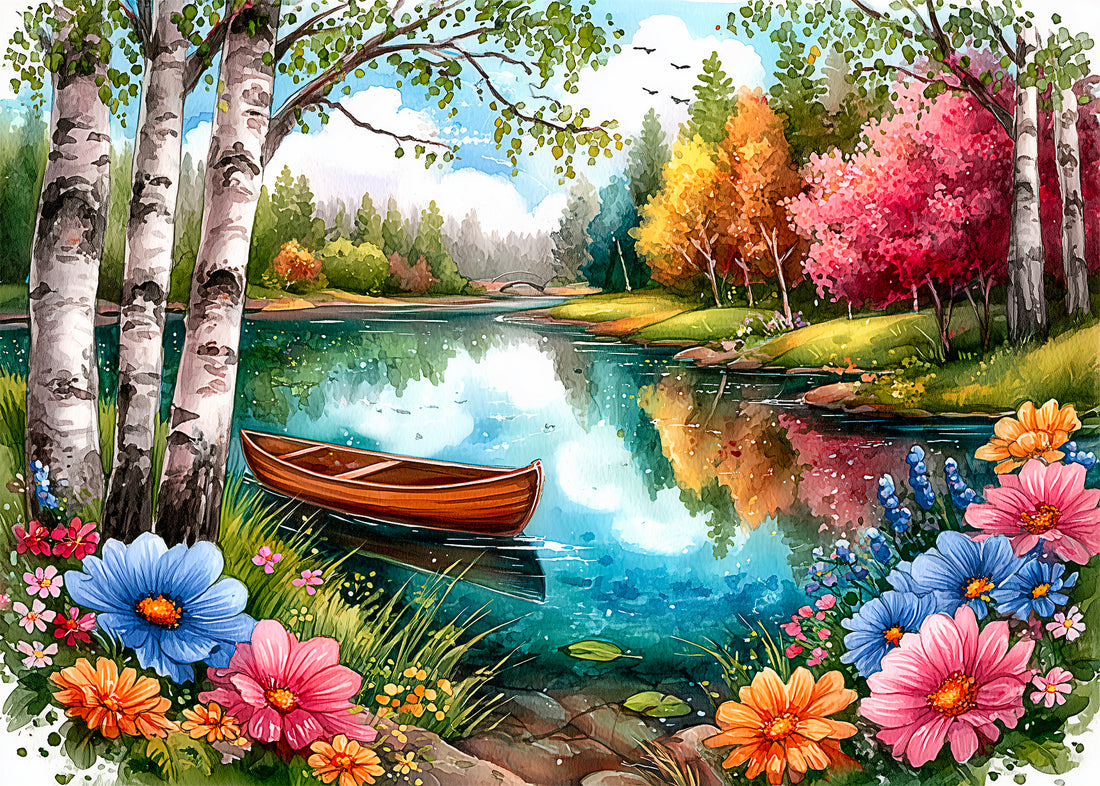 Broderie de diamants RONDS - LAC PAISIBLE