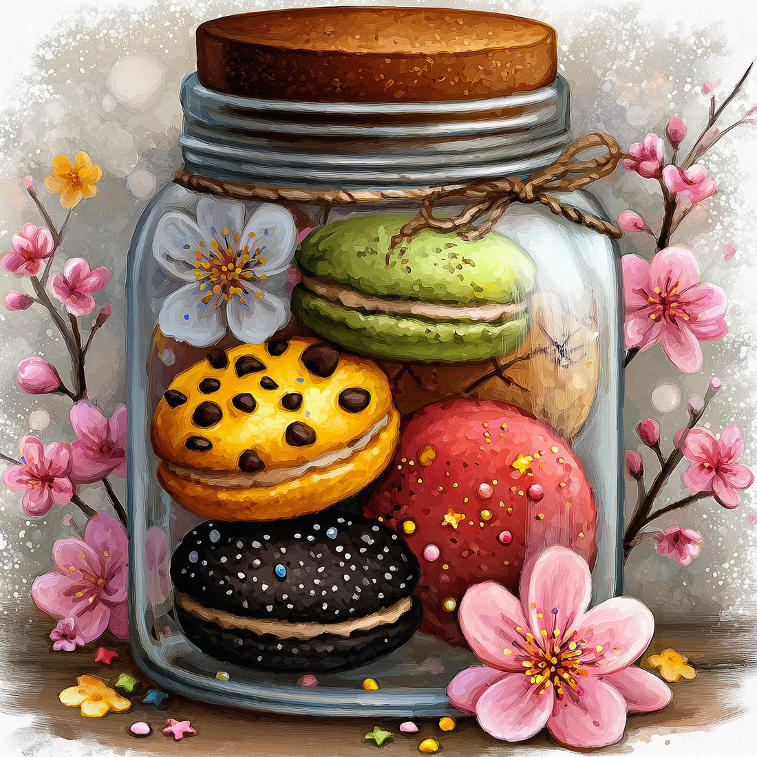 Broderie de diamant RONDS - MACARONS