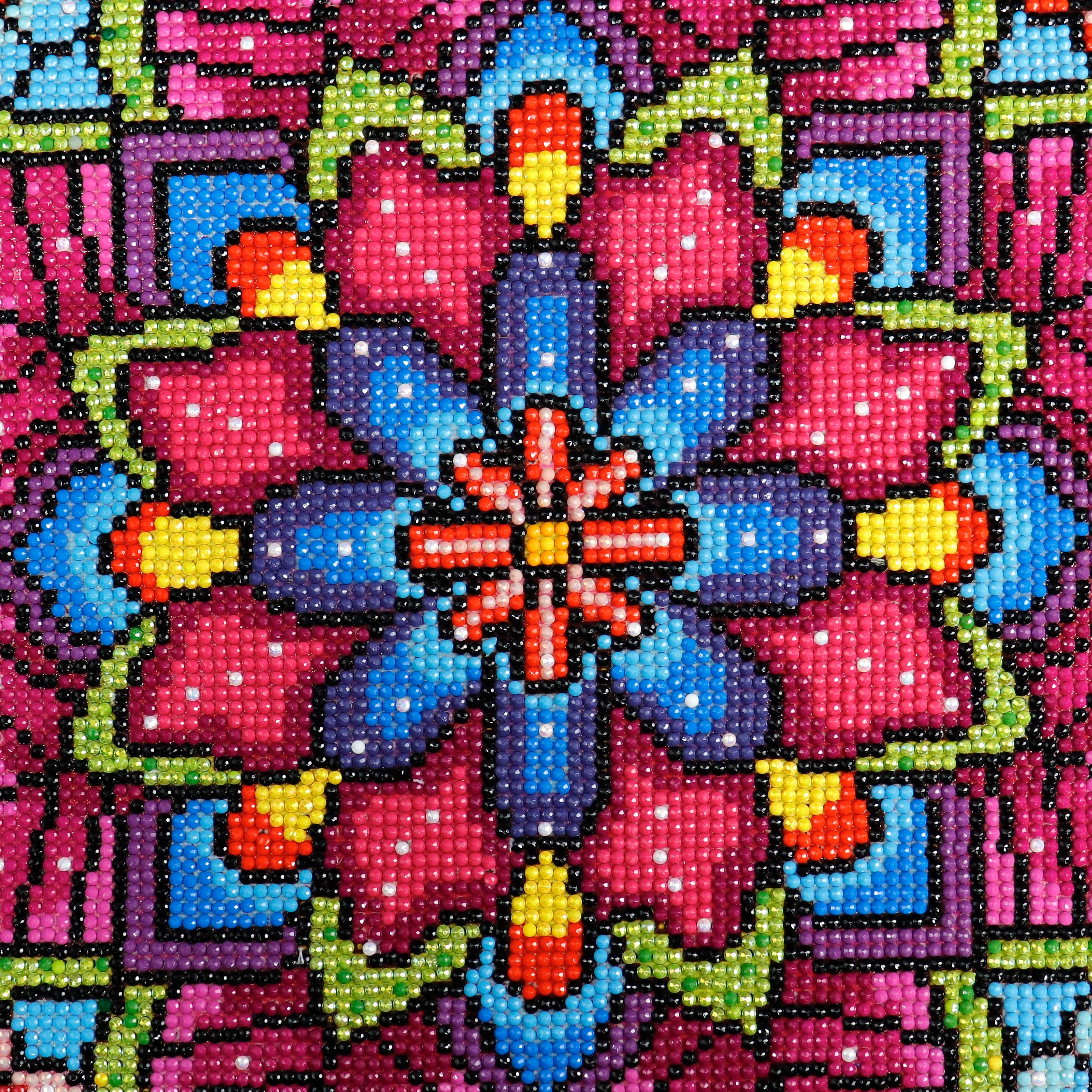 Broderie de diamants RONDS -  MANDALA FLEURI