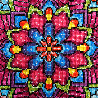 Broderie de diamants RONDS -  MANDALA FLEURI