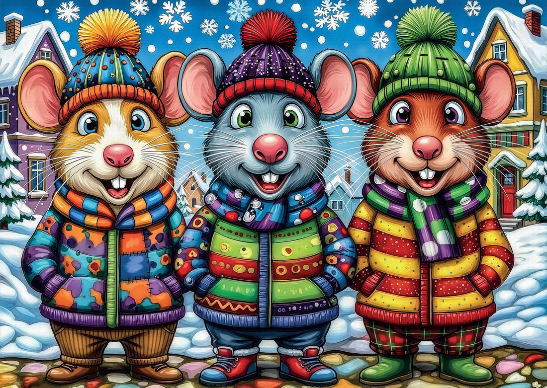 Puzzle - MICE IN MITTENS