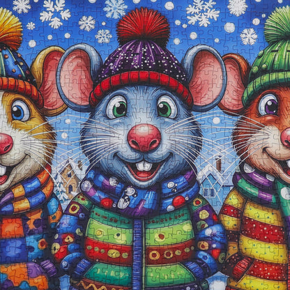 Puzzle - MICE IN MITTENS