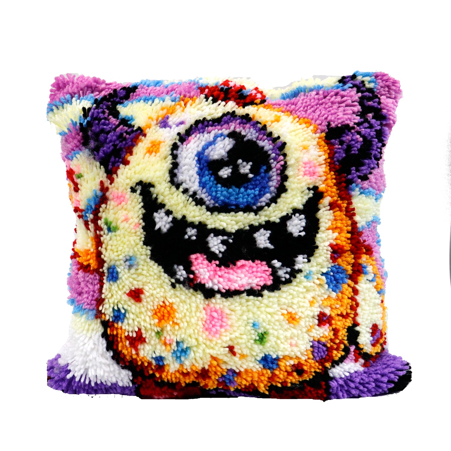 Latch Hook - Throw Pillow Cover Kit - MONSTER