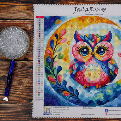 Diamond Painting - OWL ON MOON