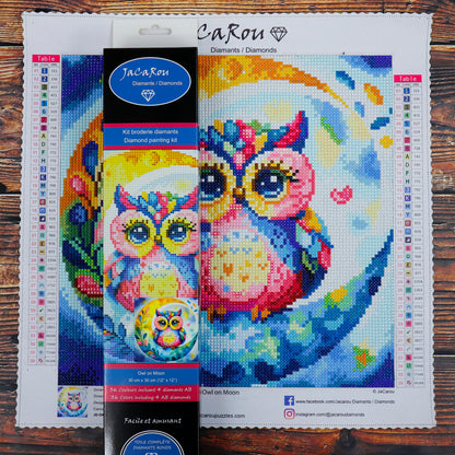 Diamond Painting - OWL ON MOON