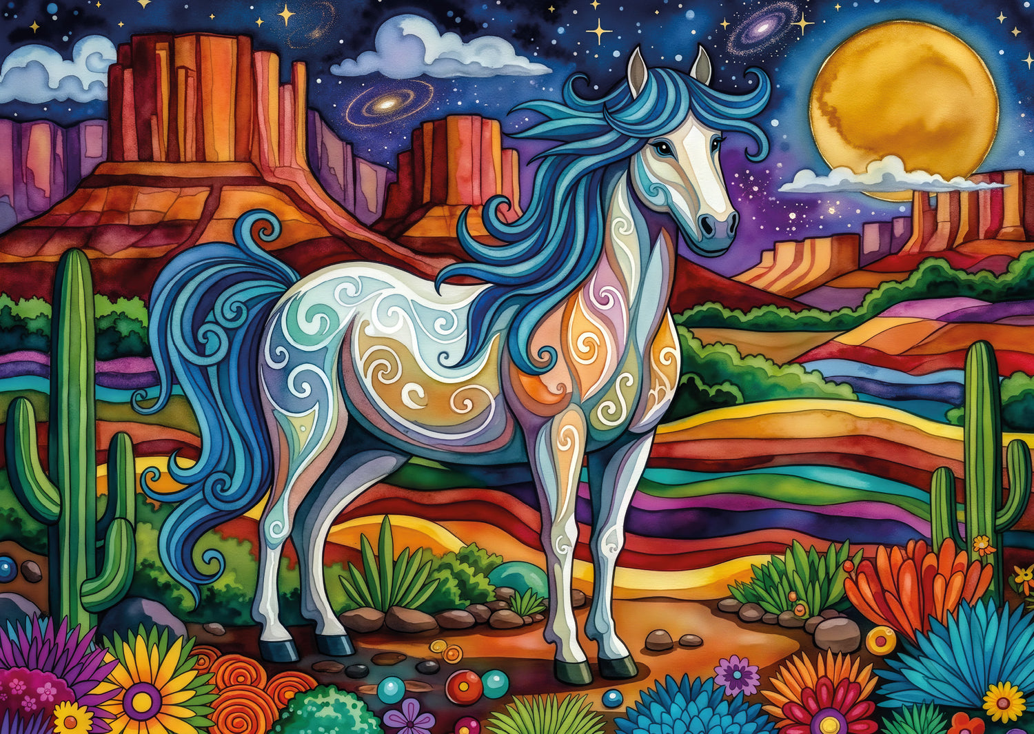 Casse-Tête PAINTED MOON HORSE