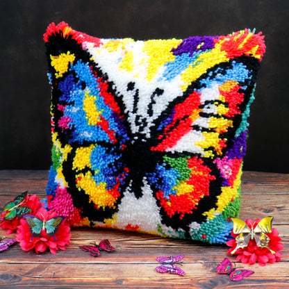 Points noués - Housse de coussin - PAPILLON