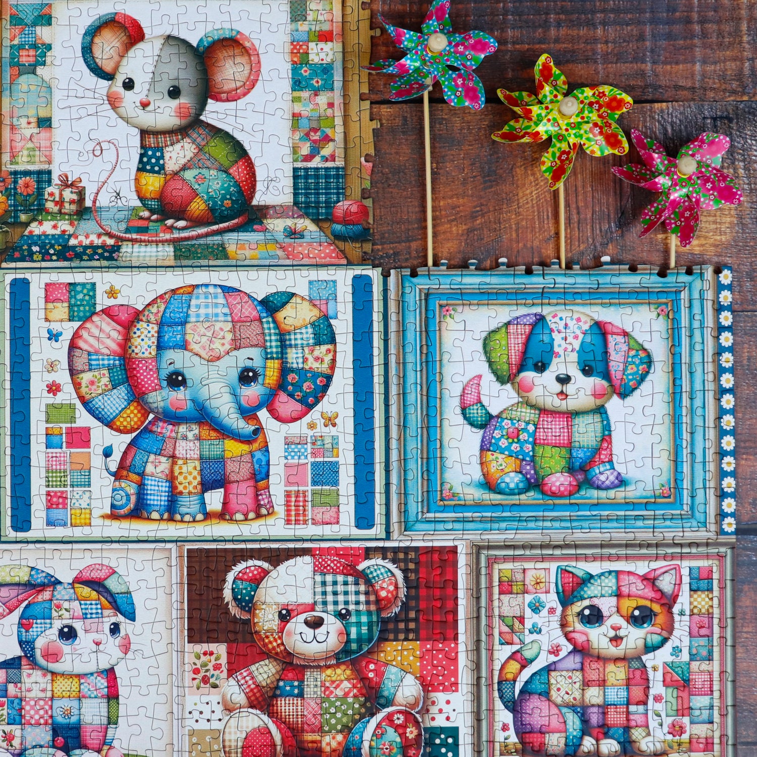 Puzzle - PATCHWORK ANIMAL PARADE