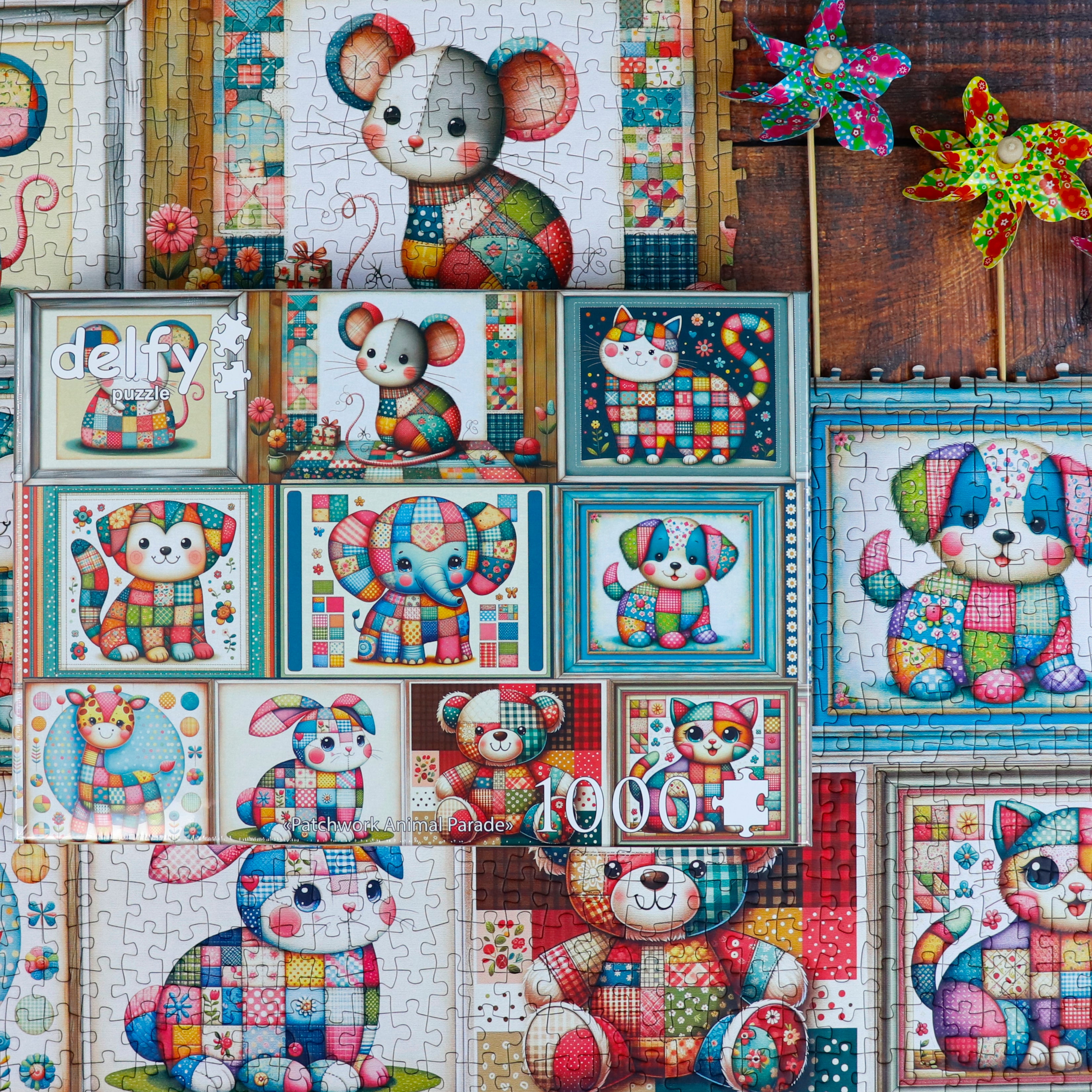 Puzzle - PATCHWORK ANIMAL PARADE