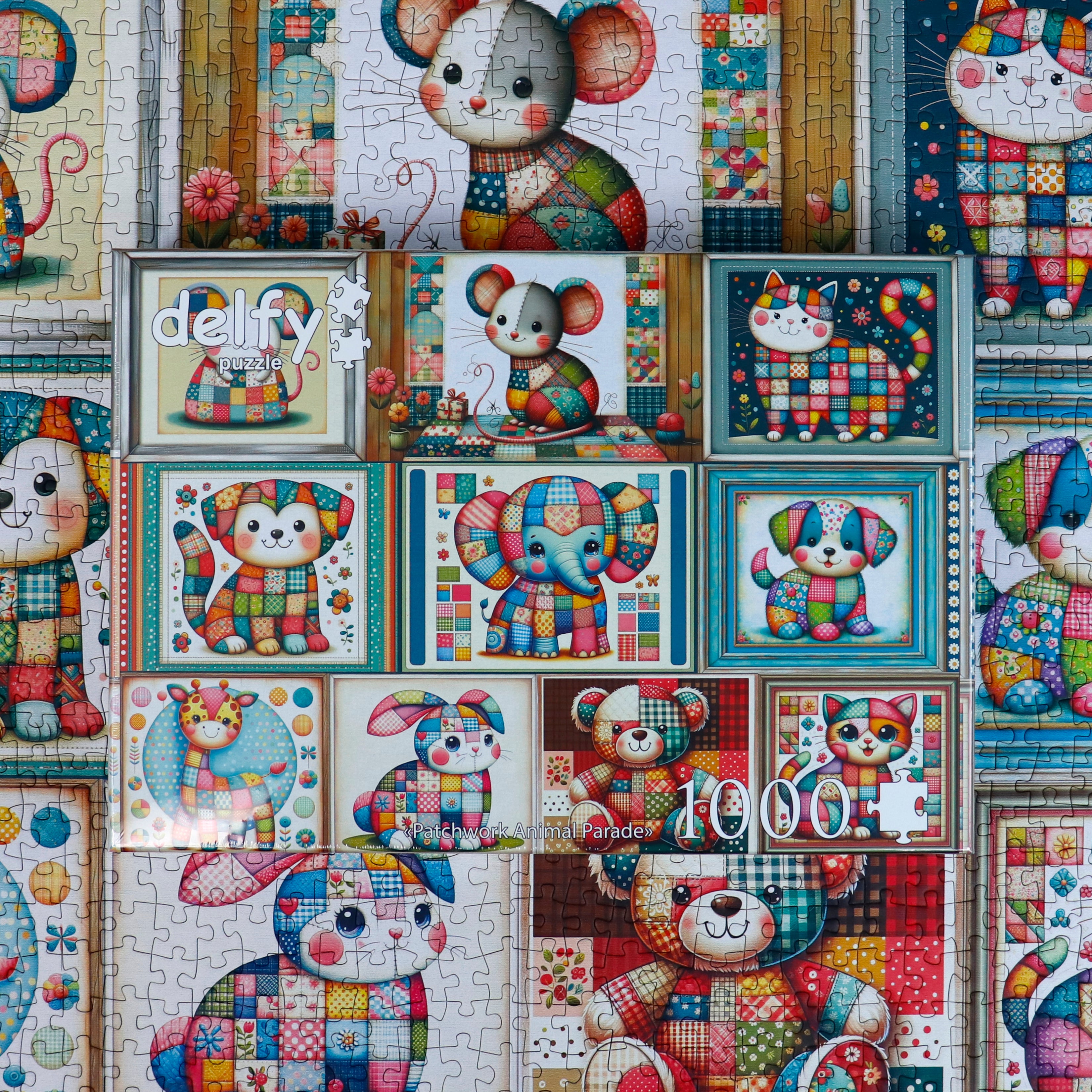 Puzzle - PATCHWORK ANIMAL PARADE